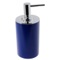 Soap Dispenser, Blue, Free Standing, Round, Resin